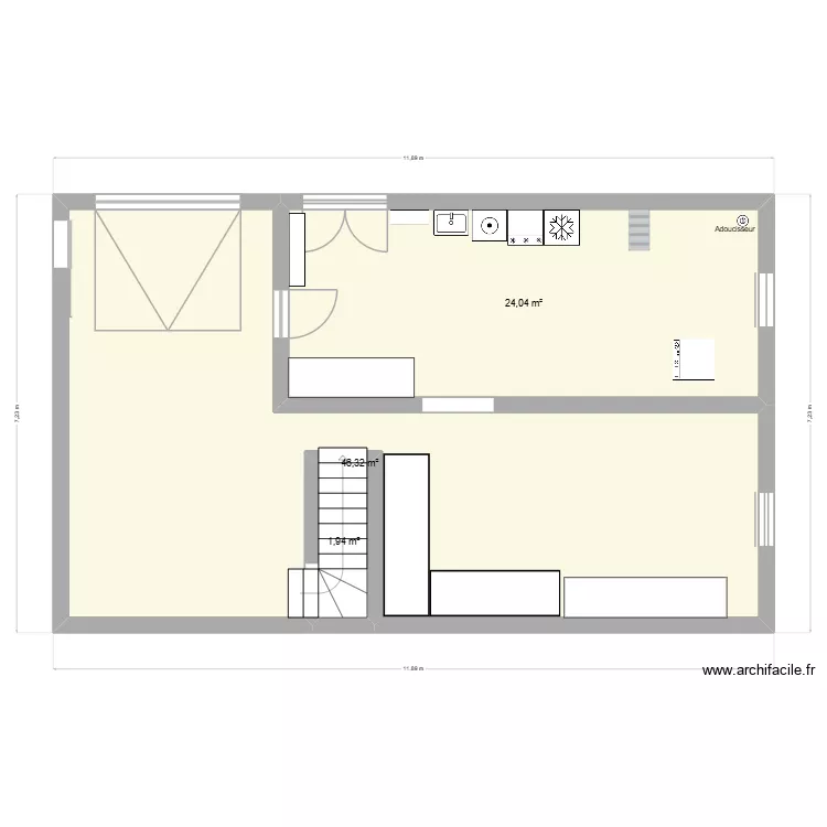 FLS. Plan de 3  et 72 m²