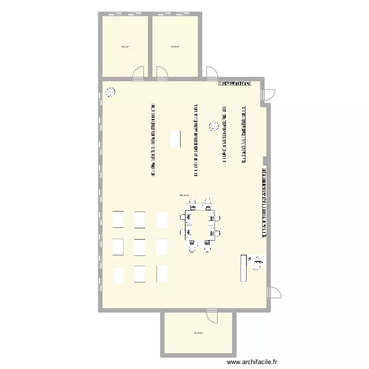 CDI. Plan de 4  et 244 m²