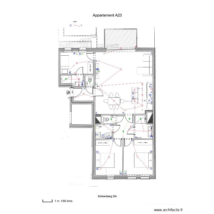 appartement A23 indice C. Plan de 0 pièce et 0 m2