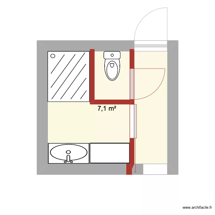 Salle de bain bis. Plan de Salle de bain bis. Plan de