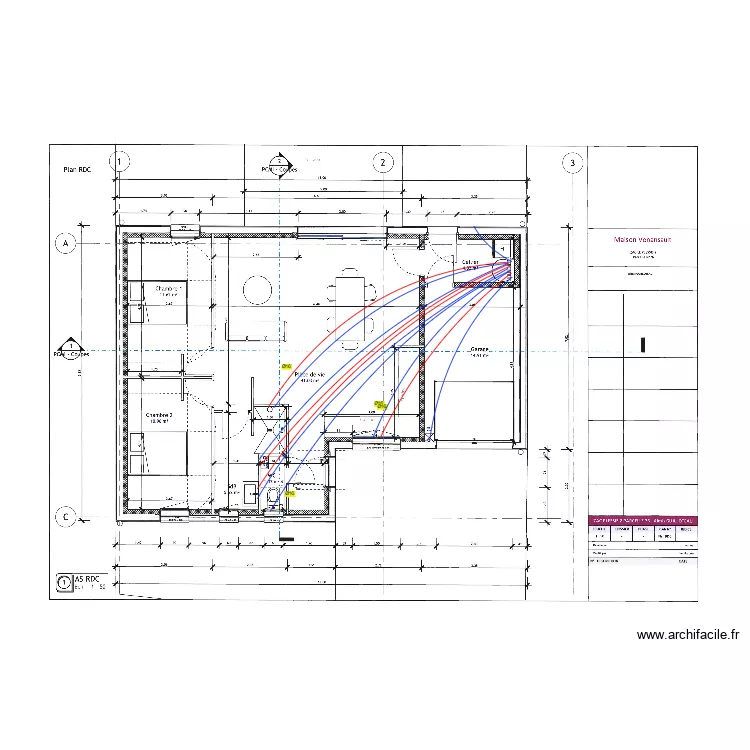 GUILLOTEAU PLAN COULAGE. Plan de 