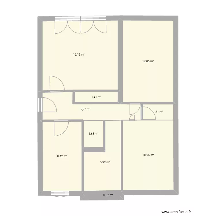 APPARTEMENT E. Plan de 10 et 65 m² APPARTEMENT E. Plan de 10 et 65 m²