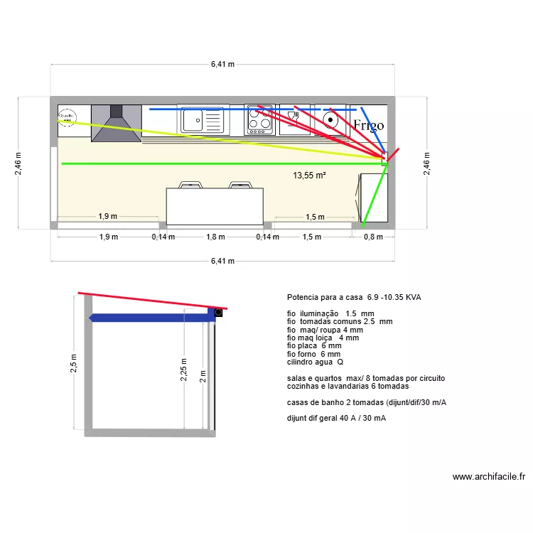Churrasqueira 3. Plan de 1 pièce et 14 m²