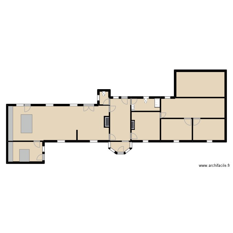 bourseville. Plan de 11 pièces et 196 m2