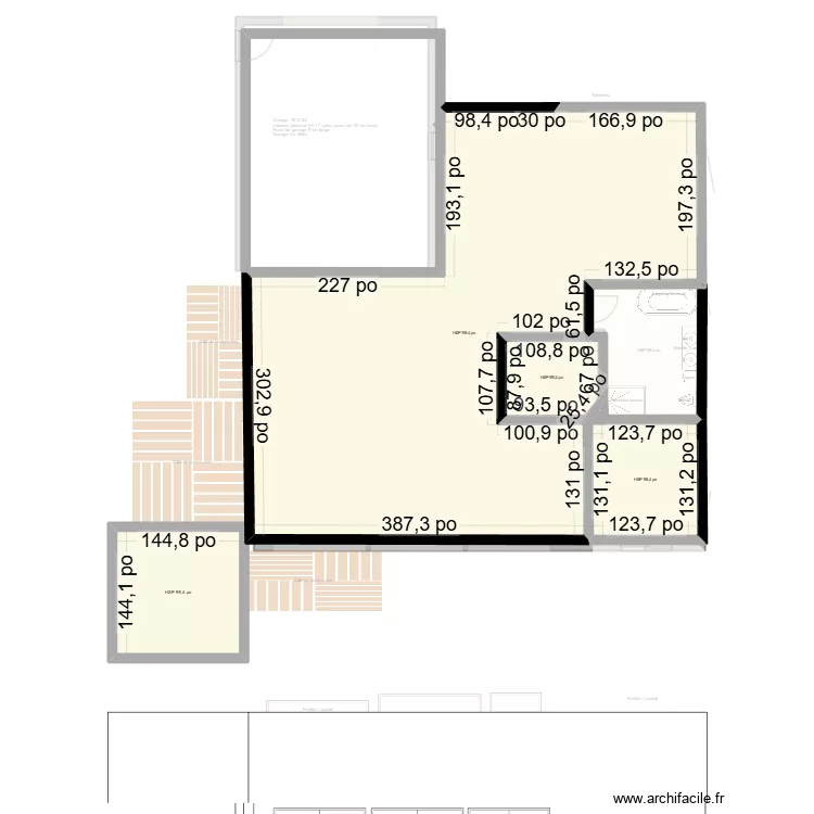 Projet Clef du Pimbina. Plan de 11 et 267 m² Projet Clef du Pimbina. Plan de 11 et 267 m²