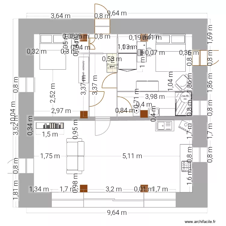 Maison FINAL. Plan de 1 et 1 m² Maison FINAL. Plan de 1 et 1 m²