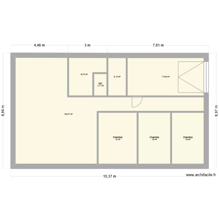 Maison. Plan de 8 Pièces et 117 m²