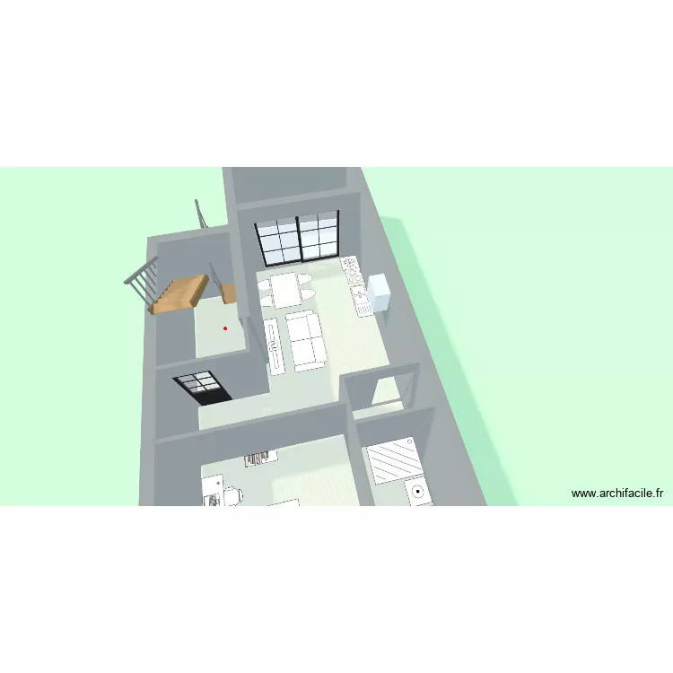NOUVEAU 1ER URTIN11. Plan de 5  et 47 m²