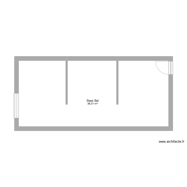Existant - Sous Sol - Maison 60 Saint Louis. Plan de Existant - Sous Sol - Maison 60 Saint Louis. Plan de