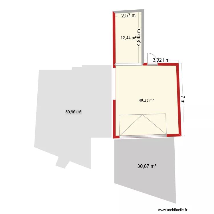 Lucas. Plan de 2 Pièces et 53 m²