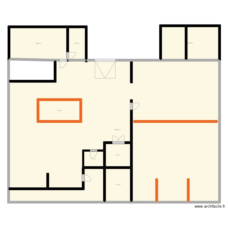 RACHID TGA. Plan de 8 pièces et 445 m2