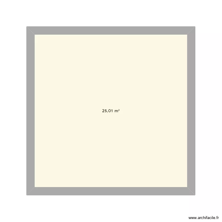 Salon. Plan de 1  et 25 m²