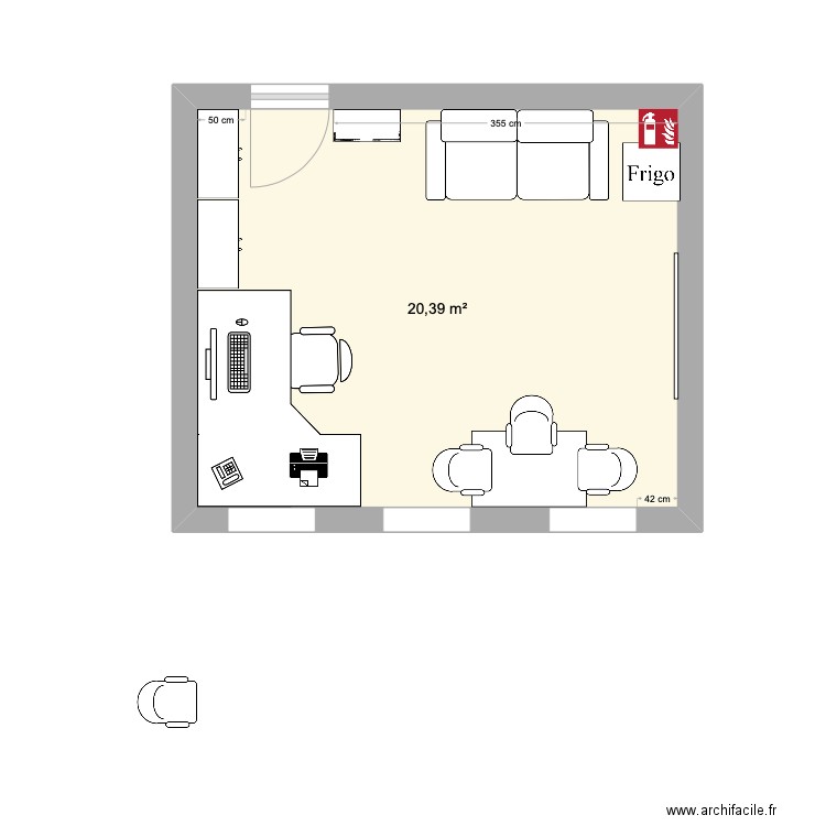 BUREAU VERNEDES. Plan de 0 pièce et 0 m2