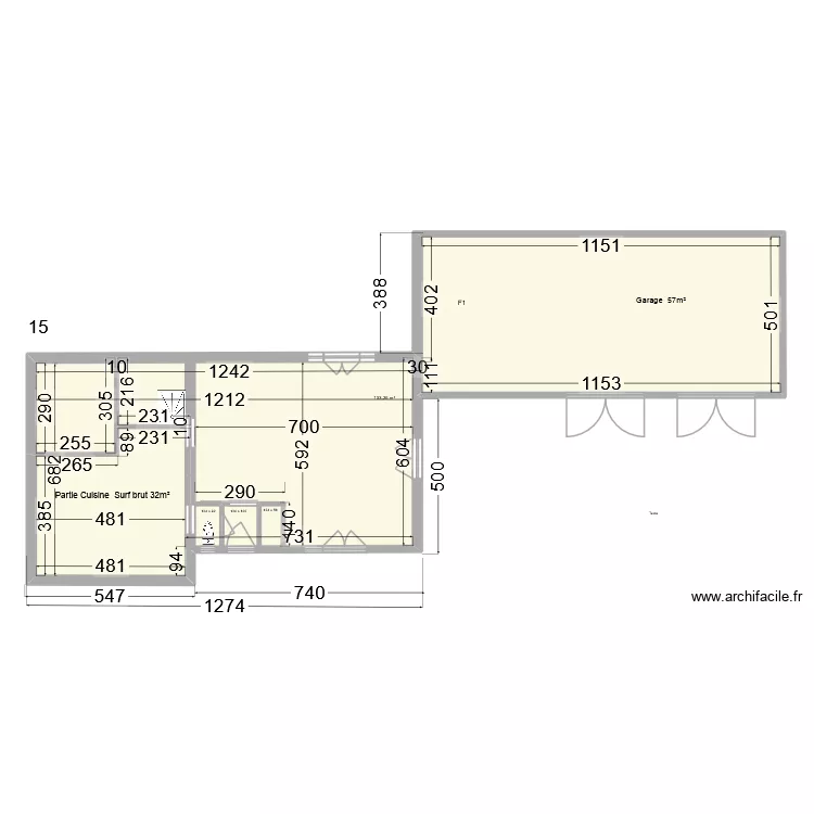 Talmont R d Z. Plan de 1 pièce et 133 m²