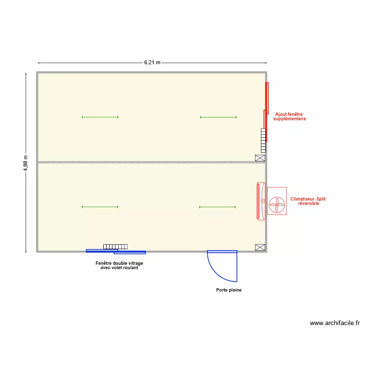 Projet SGLM. Plan de 2  et 30 m²