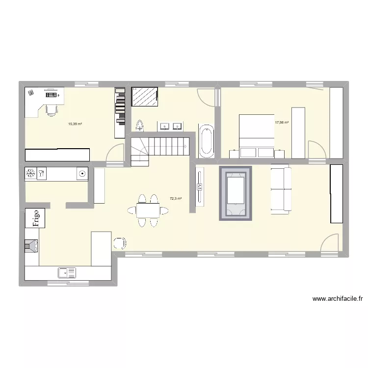 picat. Plan de 8  et 153 m²