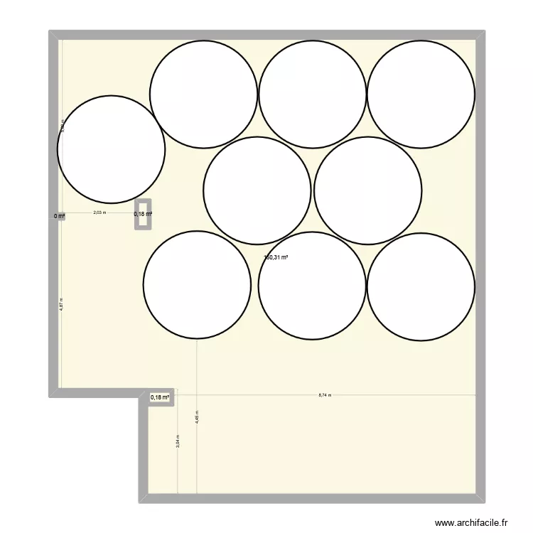 Mariage. Plan de 4  et 151 m²
