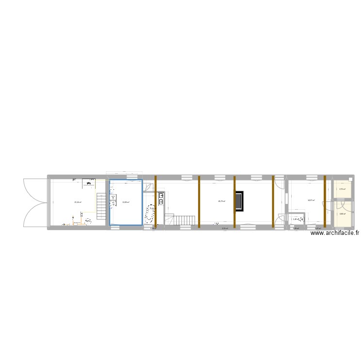 Maison Ecambosc rénovation idée 6. Plan de 12 pièces et 110 m2