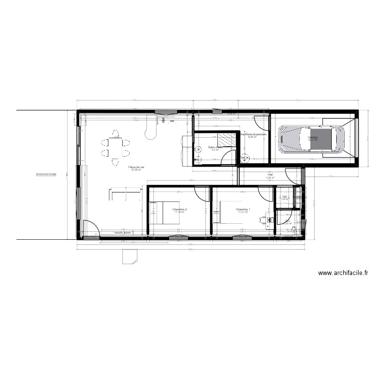 PROJET HORBOURG WHIR 2. Plan de 16 pièces et 106 m2