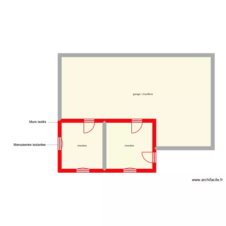 MAILLET RDC &eacute;tape 1. Plan de 3  et 84 m²