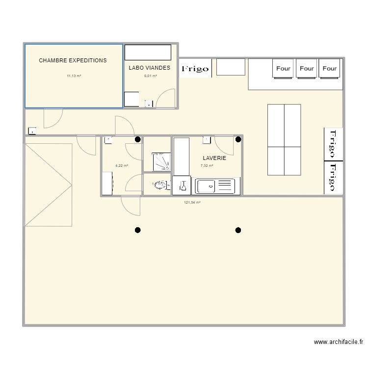 CELLIER DE LA TREILLE V3. Plan de 7 pièces et 169 m2