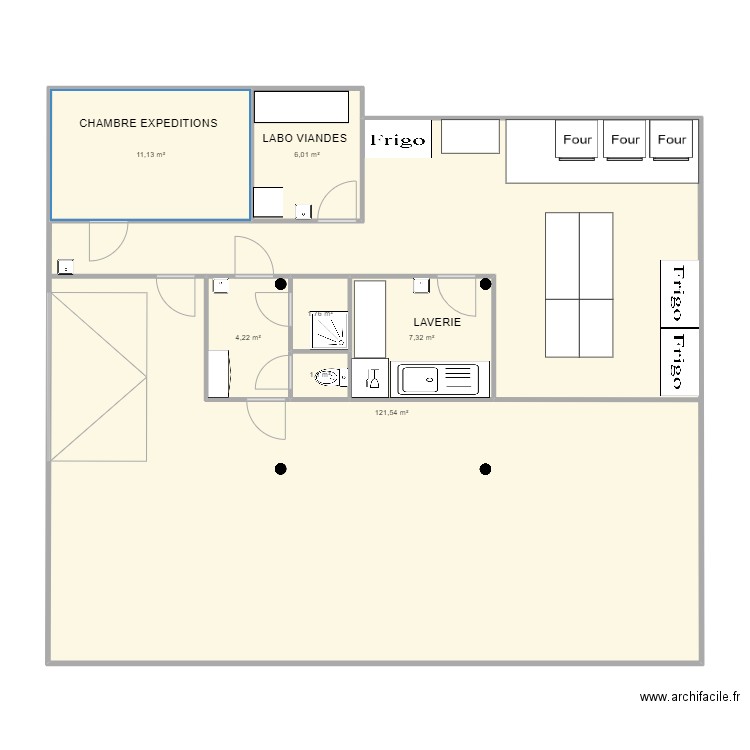 CELLIER DE LA TREILLE V3. Plan de 7 pièces et 169 m2