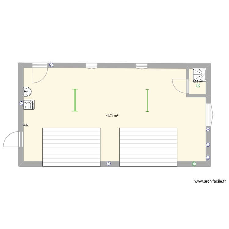 Garage. Plan de 0 pièce et 0 m2