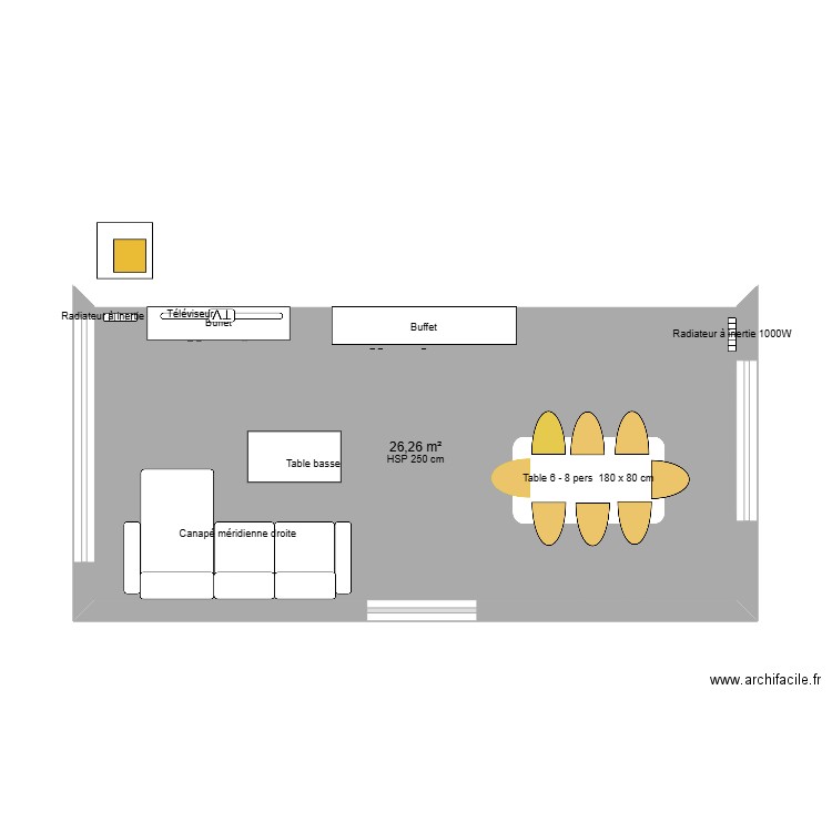 salon. Plan de 0 pièce et 0 m2
