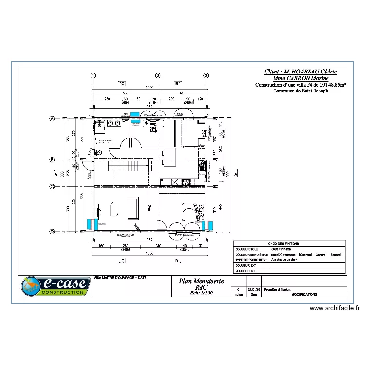 CARRON Morine R+1. Plan de 