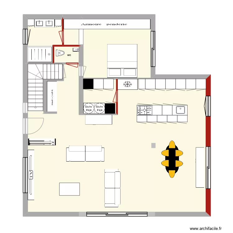 41 SORINS FLORENCE. Plan de 5  et 107 m²