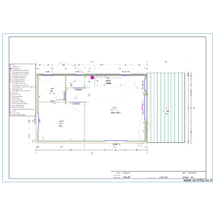 plan élec. Plan de 0 pièce et 0 m2