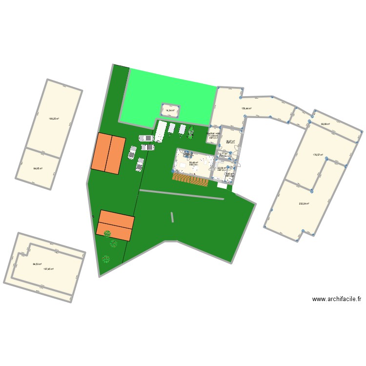 terrain l'etoile 1. Plan de 31 pièces et 2635 m2