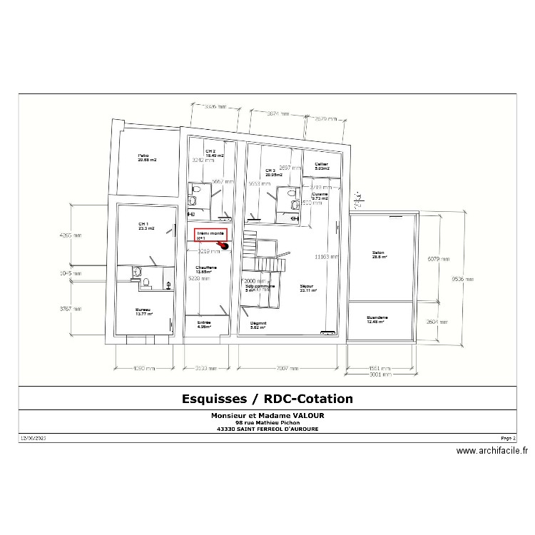 Maison Mélina SF RDC. Plan de 0 pièce et 0 m2