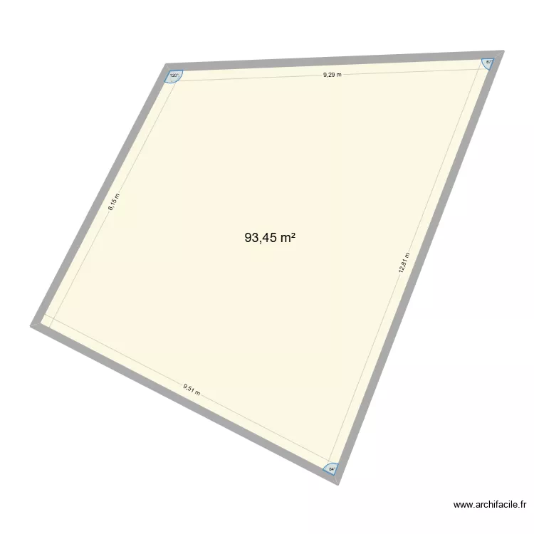 base 1er étage. Plan de 1 et 93 m² base 1er étage. Plan de 1 et 93 m²
