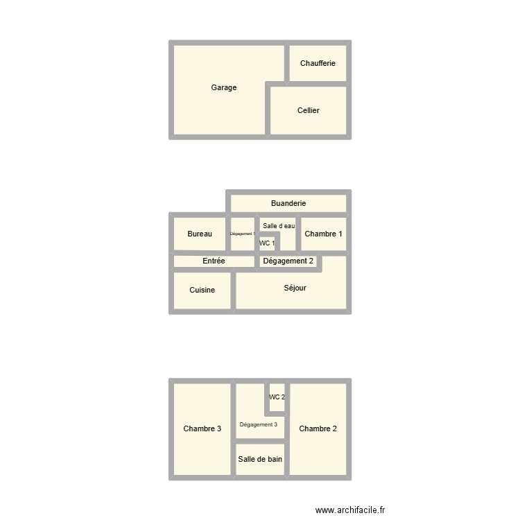 2503 TREGUER. Plan de 18 pièces et 25 m2