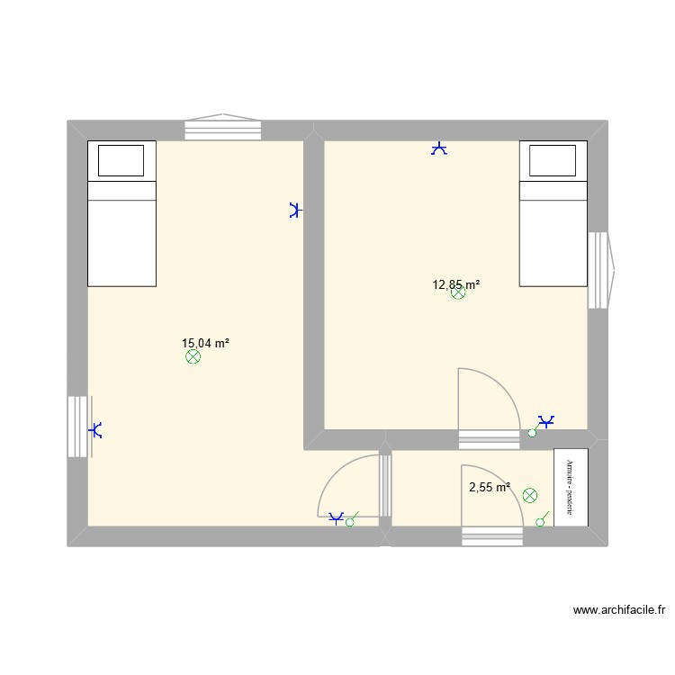 Grenier magnac 2P. Plan de 0 pièce et 0 m2