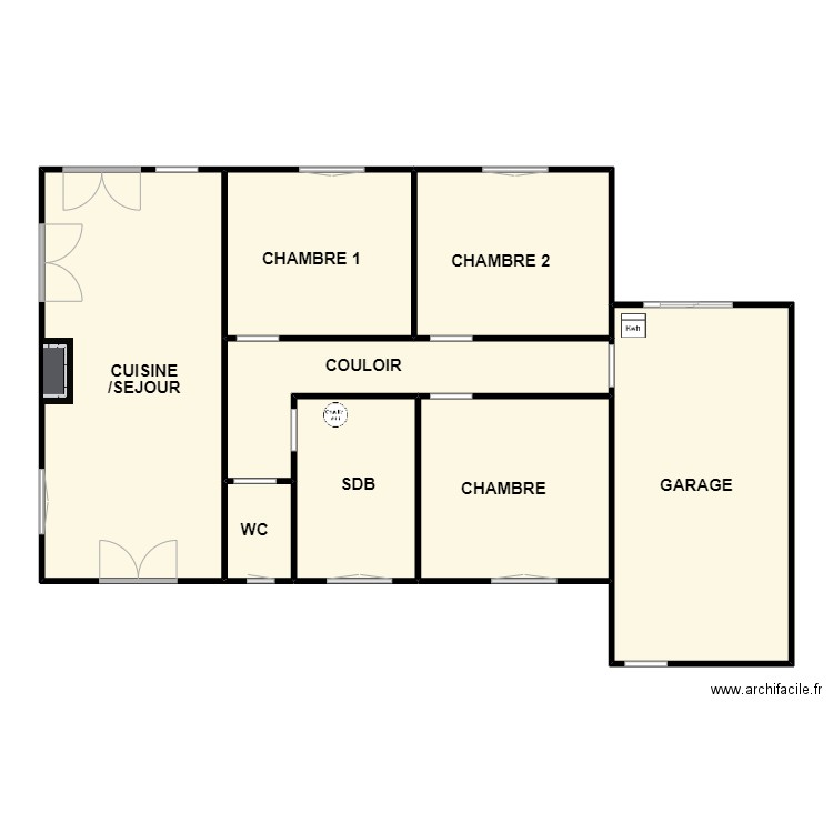 GUERIN. Plan de 8 pièces et 165 m2