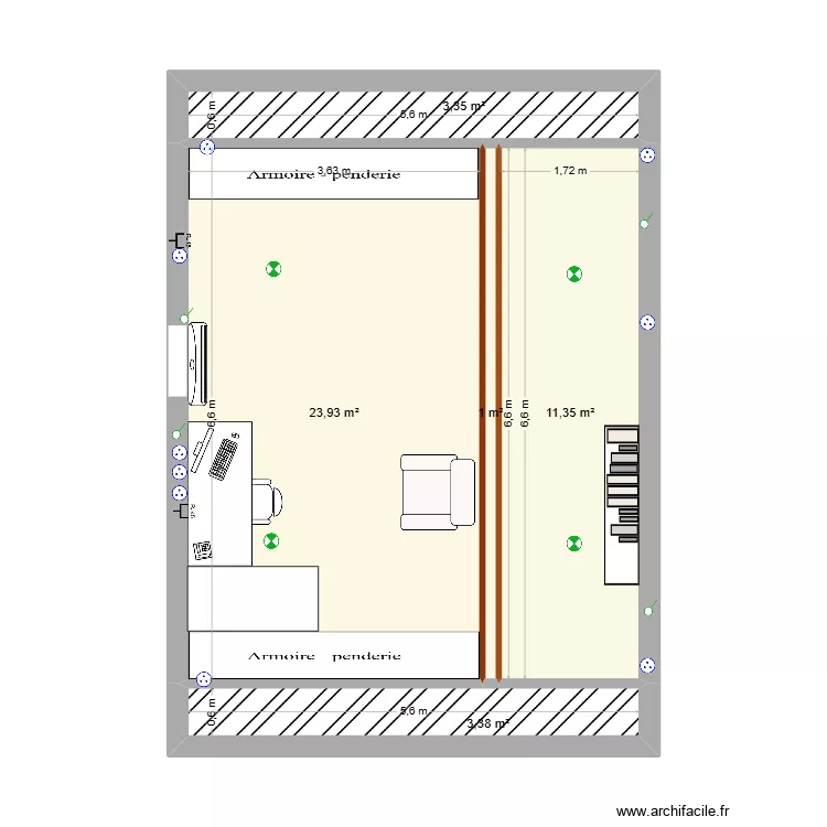 grenier. Plan de grenier. Plan de