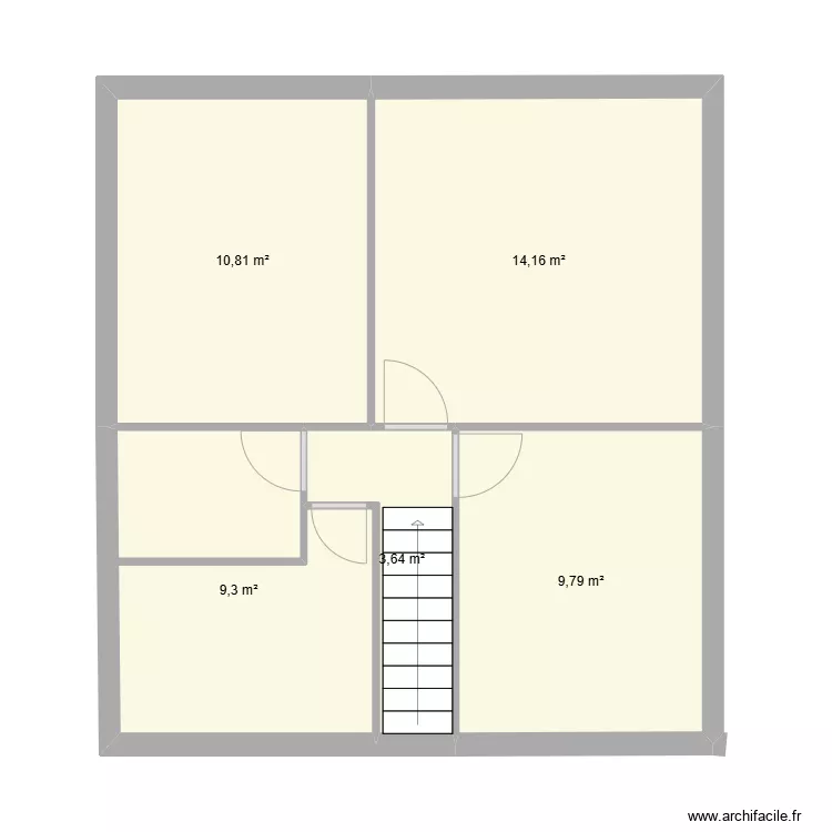 Etage maison. Plan de 