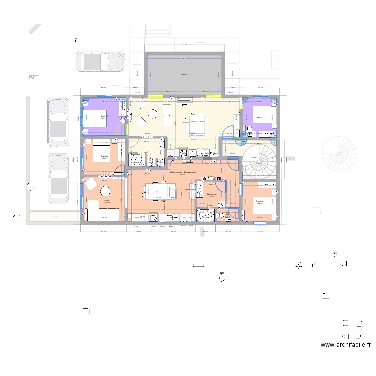 DELTEL PROJET FINAL 07 04 2024. Plan de 35 pièces et 445 m2