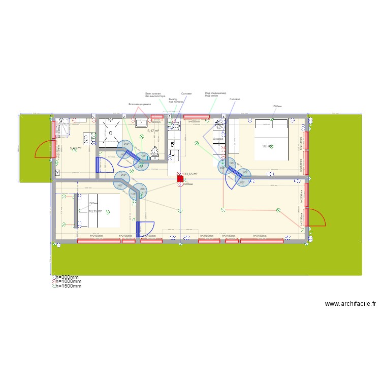 Калуга Barn 2 эл. Plan de 8 pièces et 100 m2
