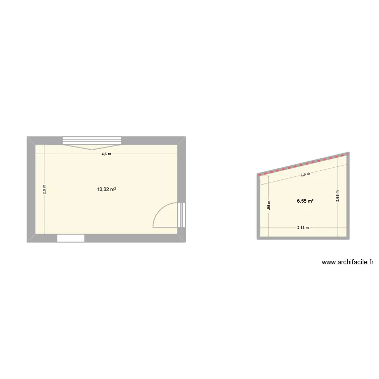 bernard. Plan de 2  et 20 m²