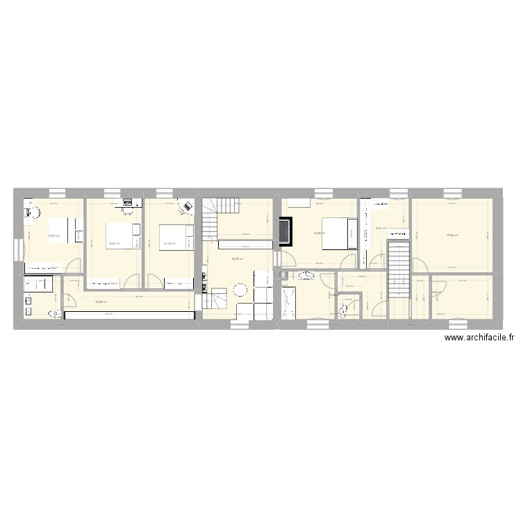 POUILLE    1° E PROJET 1. Plan de 0 pièce et 0 m2