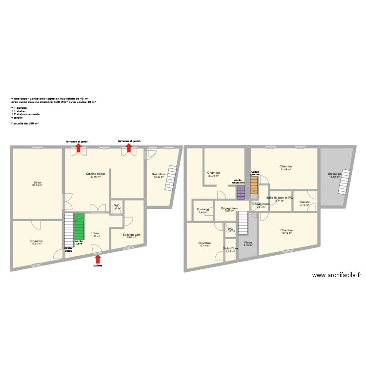 HEYMERICK. Plan de 25 pièces et 245 m2