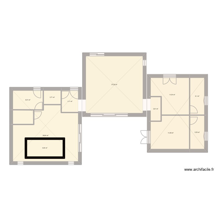 fabienrbnb. Plan de 11 pièces et 138 m2