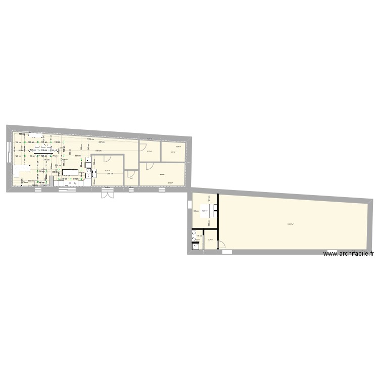 plan2. Plan de 24 pièces et 221 m2