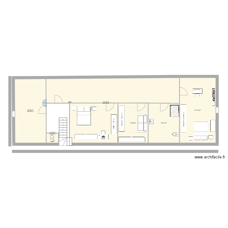 saint chamassy. Plan de 6 pièces et 101 m2