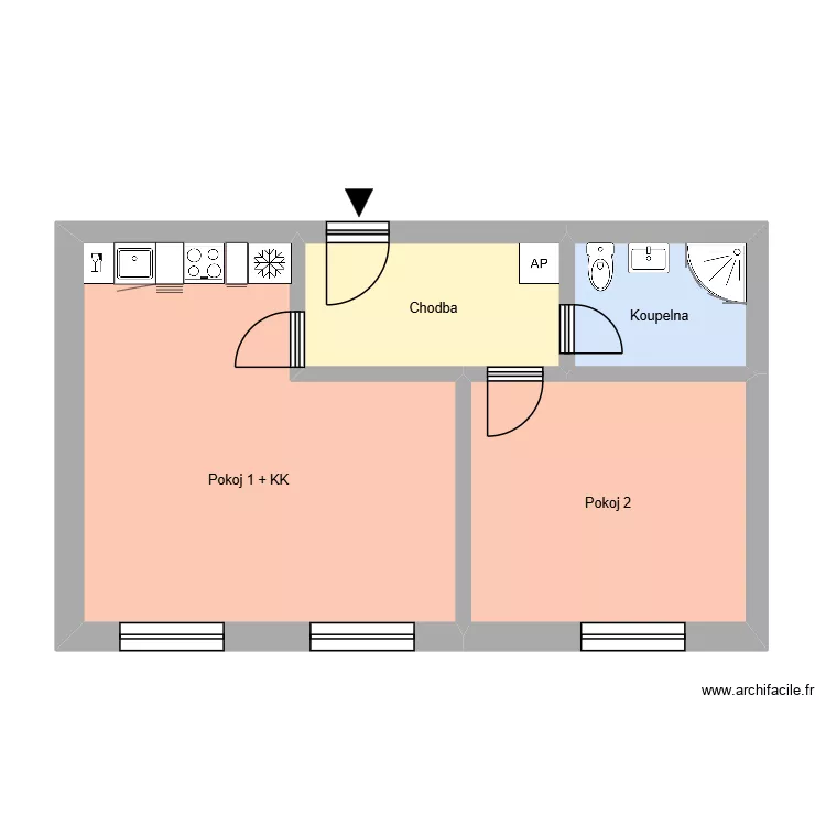 Př&iacute;vozsk&aacute; 1643, byt 2. Plan de 8  et 172 m²