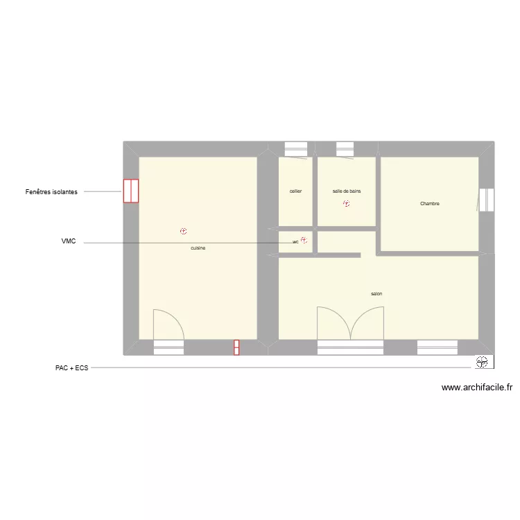 MALLEIN RDC &eacute;tape 2 RDC. Plan de 