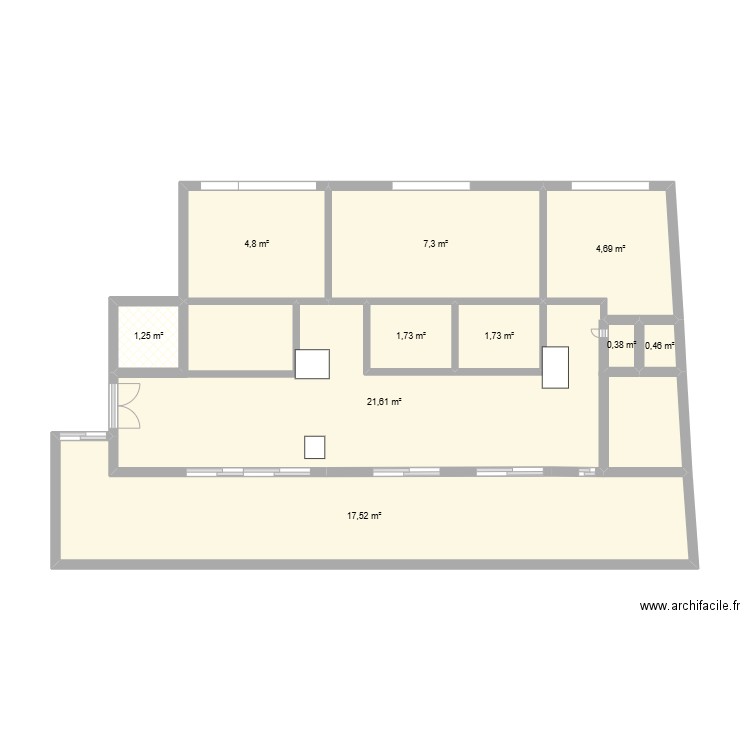 6 - 2. Plan de 10 pièces et 61 m2